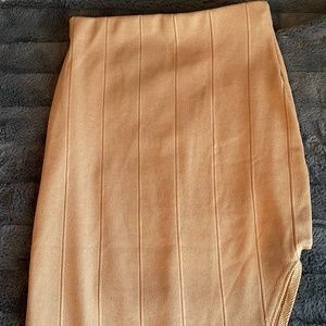 Midi Asymmetrical Body Con Skirt